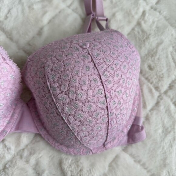 Victoria's Secret | Lilac Leopard Sexy Tee Lined Demi Bra | Size 36DD - Picture 5 of 12